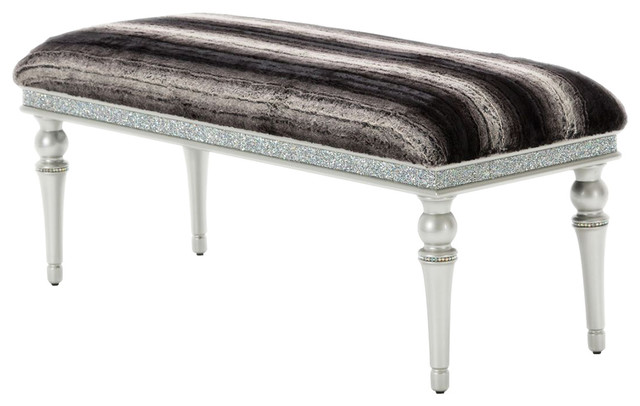 Aico Melrose Plaza Bed Bench Non Storage Traditional