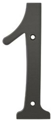 Deltana RN6-1 6" Solid Brass Traditional House Number - #1 - Oil Rubbed Bronze