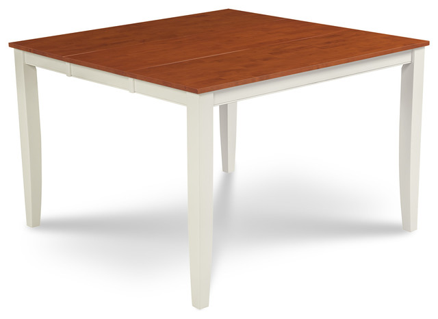 54 Square Counter Height Dining Table With 18 Leaf White And Cherry 54 Square Counter Height Dining Table With 18 Leaf White And Cherry
