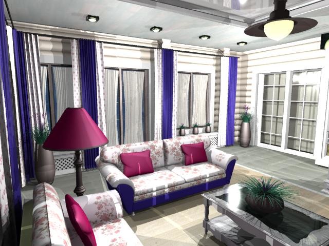 гостиная с камином и библиотекой в доме из бруса