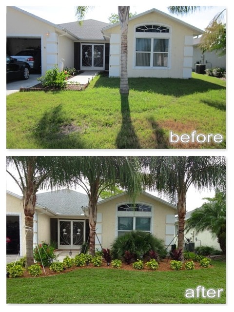 Before and After Landscape Transformation garden