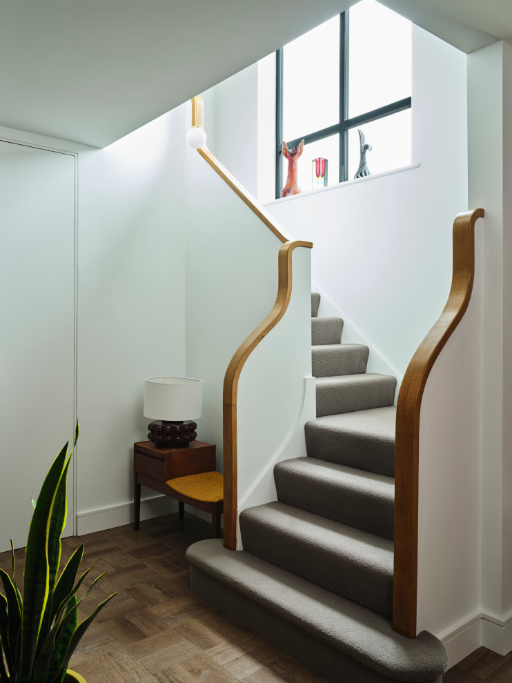 Midcentury staircase in London.