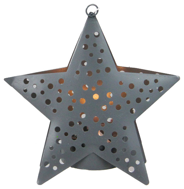 4 5 Gray Pee Star Lighted Cut Out Christmas Ornament