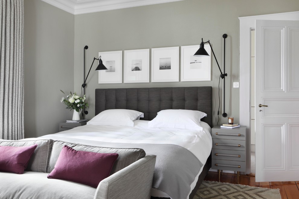 Inspiration for a transitional bedroom in Other.