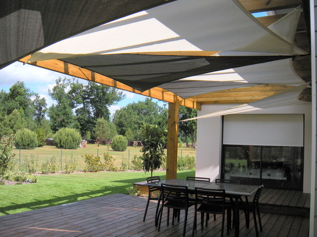 Voile D'ombrage Triangle - Protection UV 98%, Imperméable, Pour Terrasse, Jardin, Piscine - Avec Kit De Fixation - 9