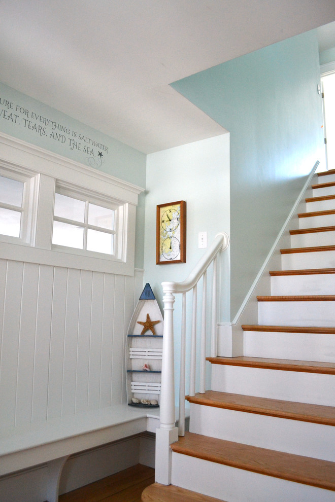 Inspiration for a beach style entryway in Portland Maine.