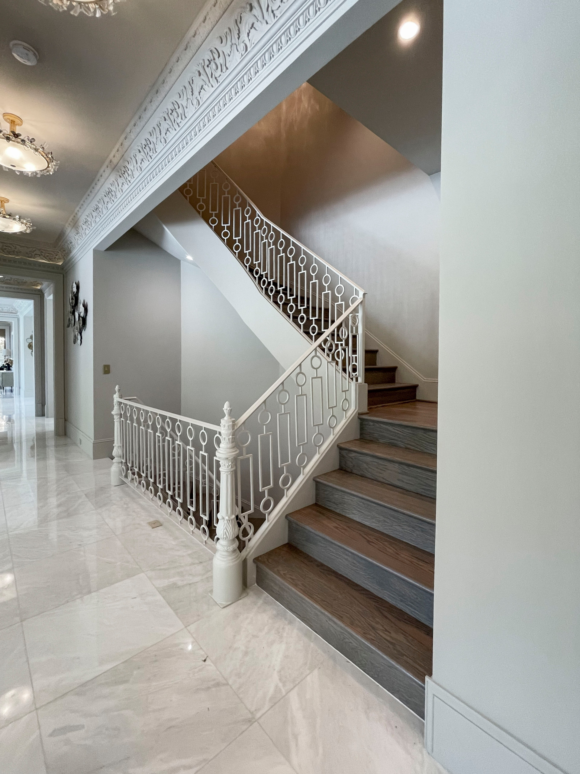 104_Curved Staircases in 18th Century French Inspired Mansion, Mclean VA 22101