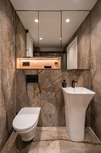 BA&Ntilde;O trendy-lille-badevaerelse