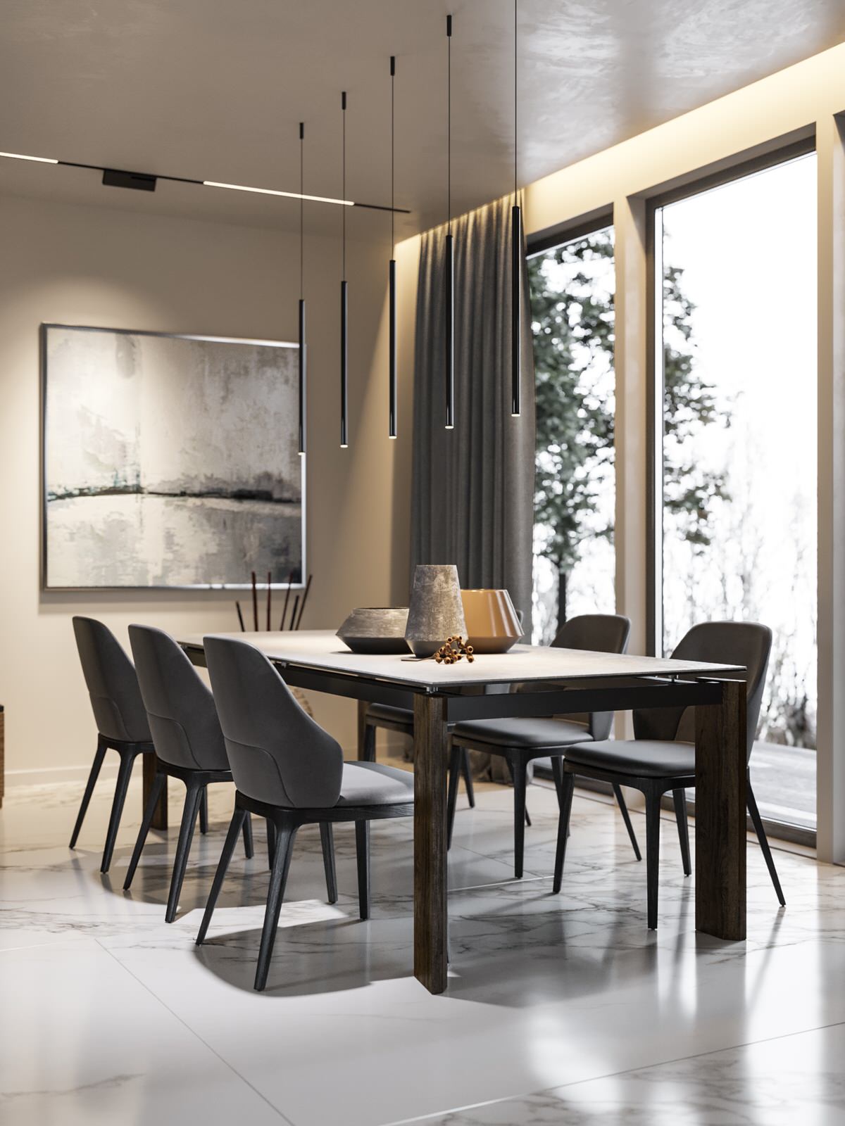 Загородный дом под Санкт-Петербургом. Гостиная