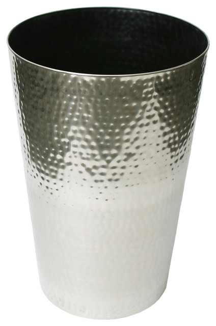 Algreen Stainless Steel Hammered Round Taper Contemporary Algreen Stainless Steel Hammered Round Taper Contemporary Outdoor Pots And Planters By Products