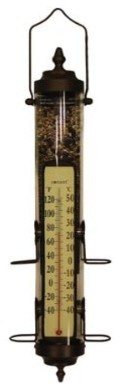 Grande View Bird Feeder Thermometer, Bronze