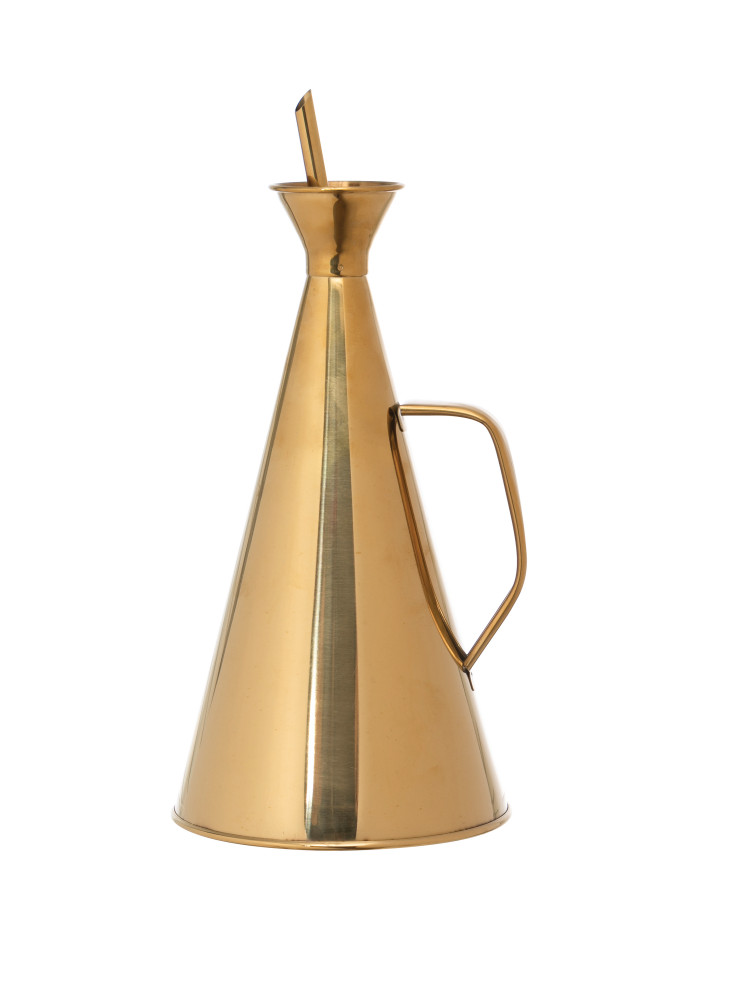 Gold Stainless Steel Oil Cruet Modern Oil And Vinegar Dispensers