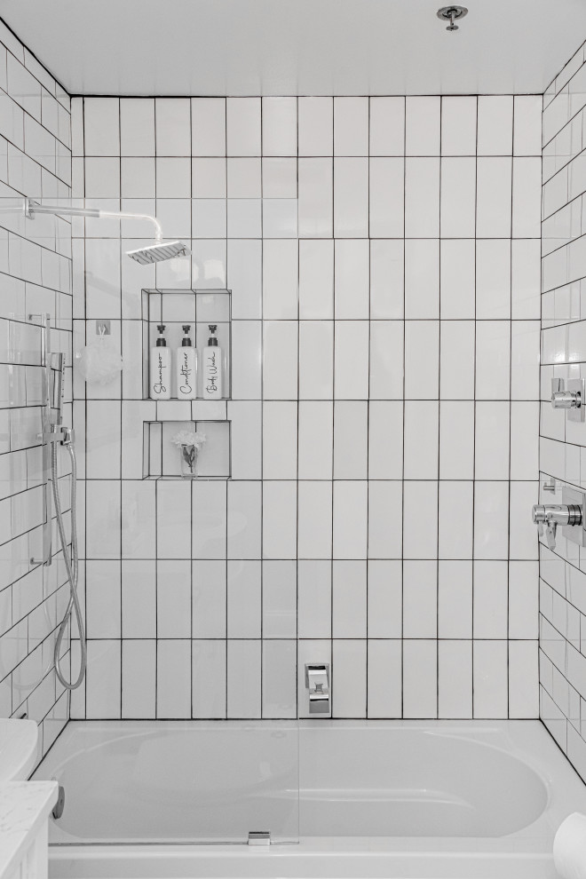 Glamorous Downtown Guest Bathroom