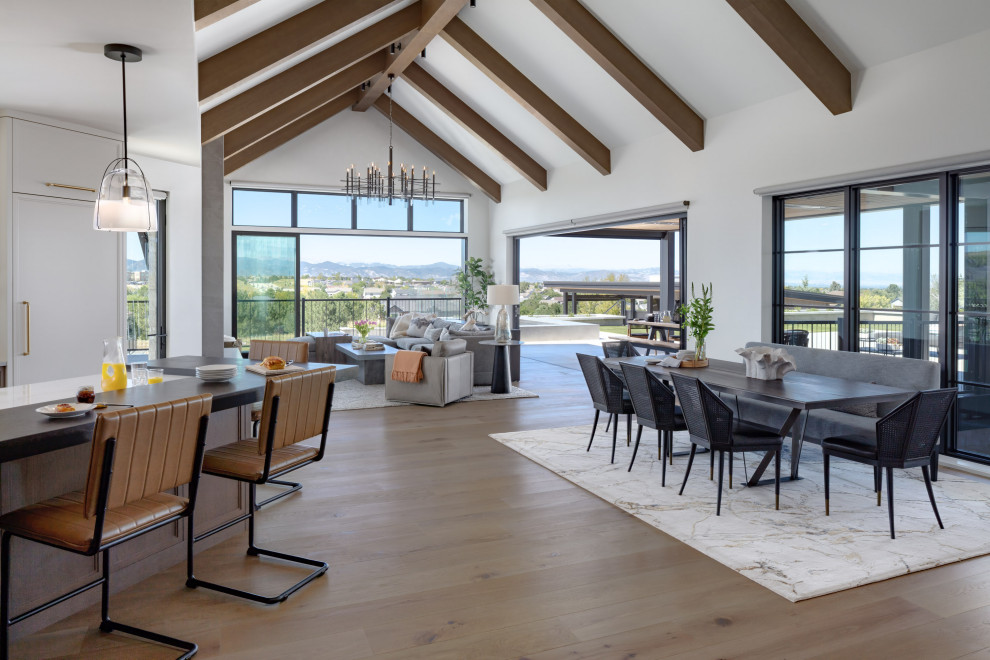 Open-Concept Living, Kitchen, Dining Room Luxury Custom Home Indoor ...