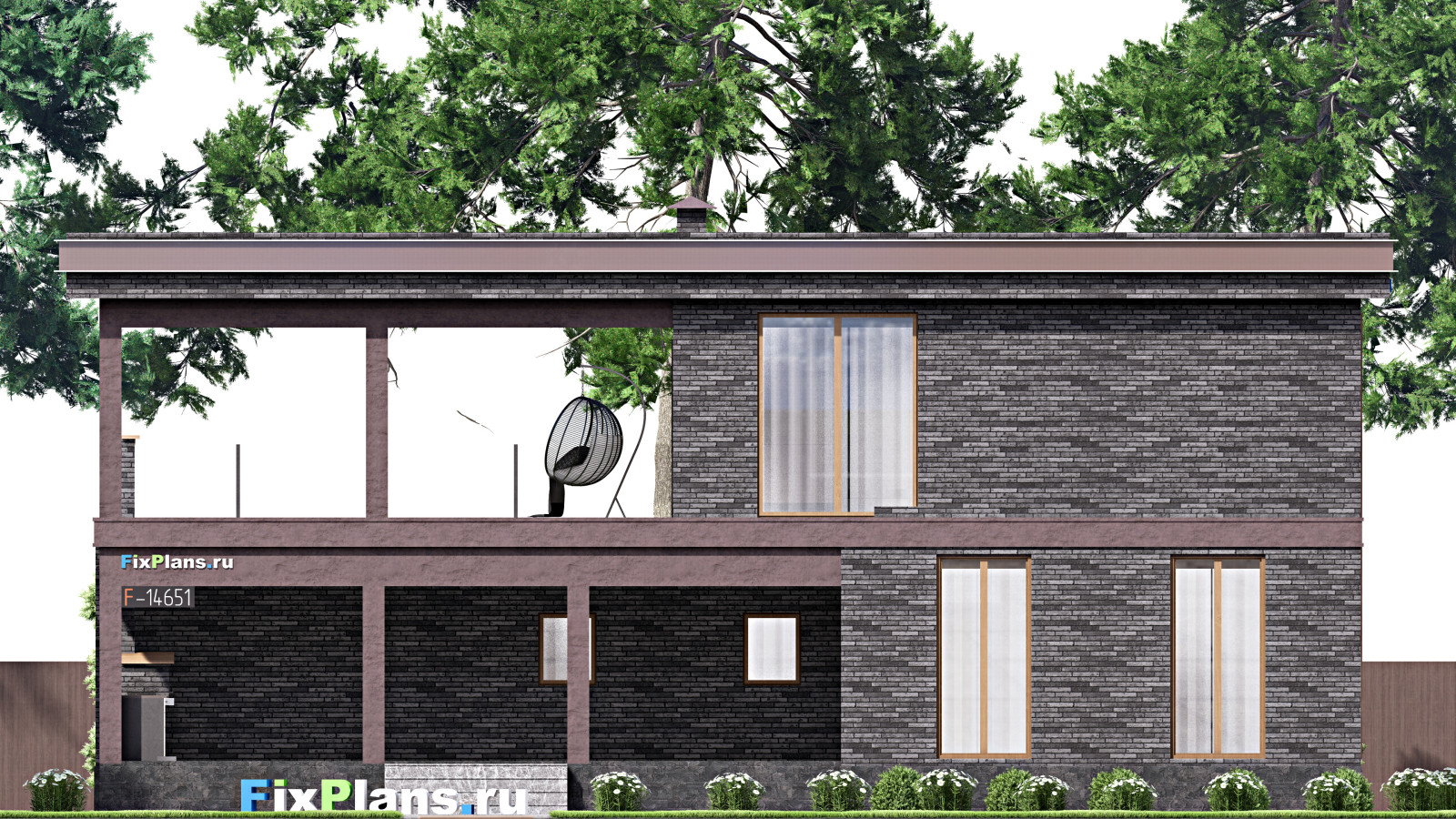 Проект двухэтажного дома 16х17 м S401м2 F-14651