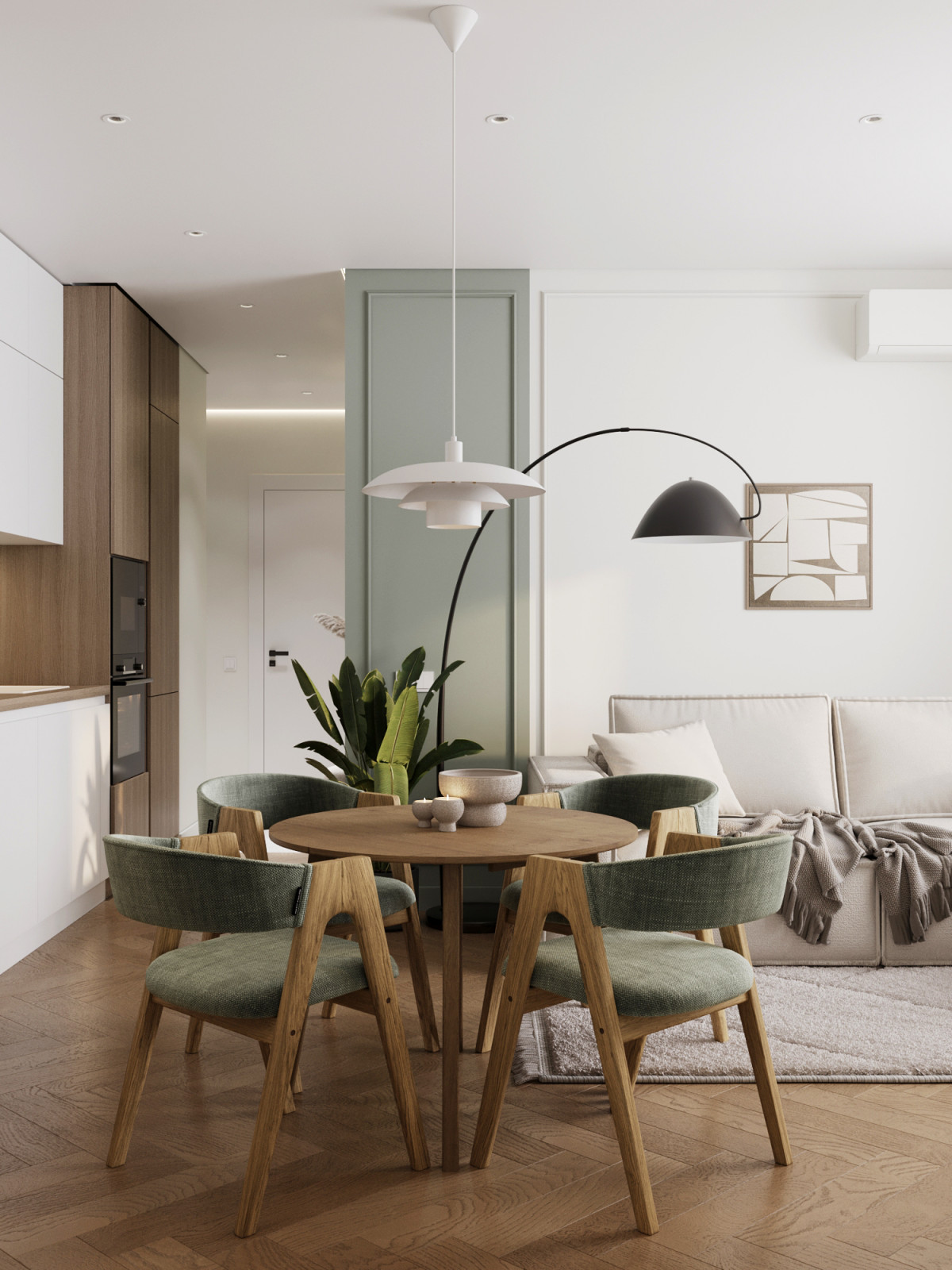 Трехкомнатная квартира в городе Дубнаа