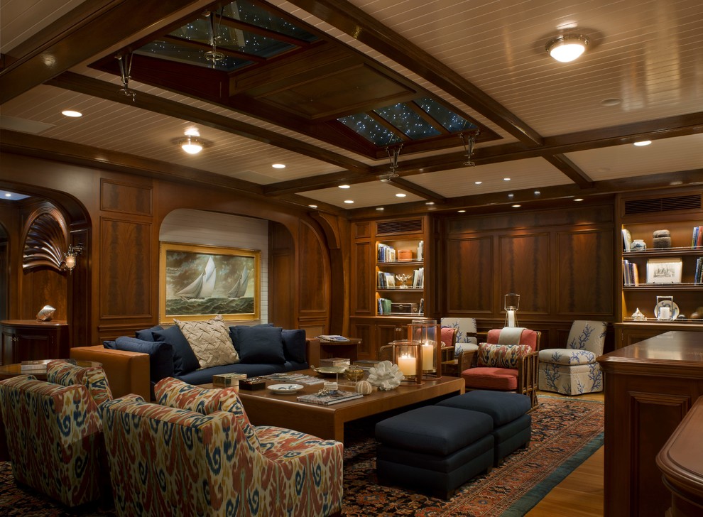 Example of a large classic enclosed game room design in Providence