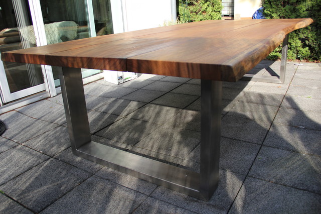 Tisch Outdoor 3m lang 1,2m breit, Holz / Edelstahl - Modern - Terrasse - Sonstige - von MainTisch