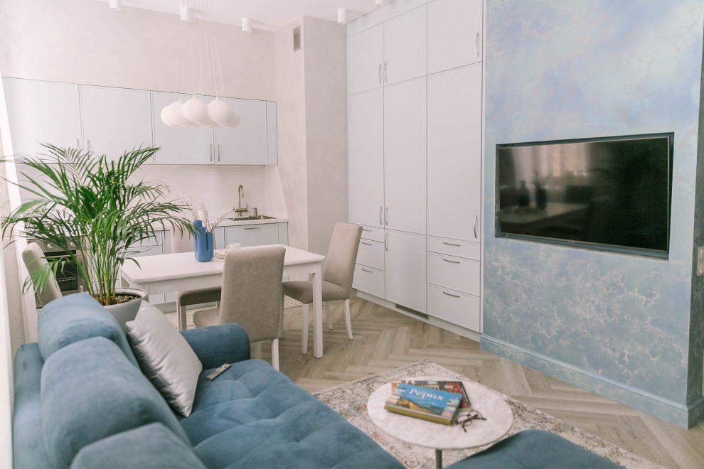 Кухня-гостиная со столовой зоной