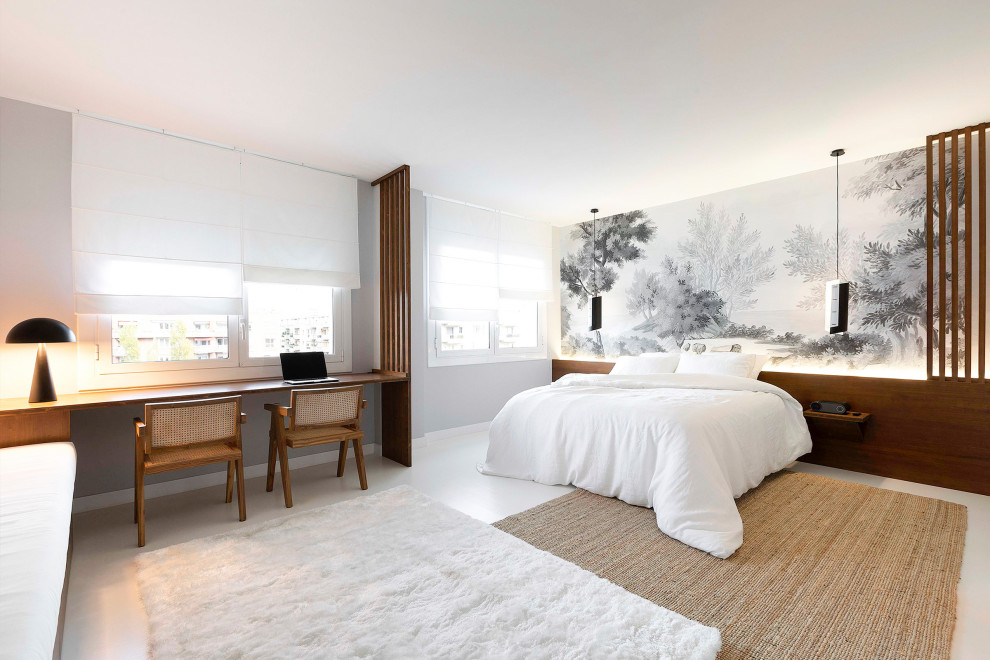 Design ideas for a scandi bedroom in Barcelona.