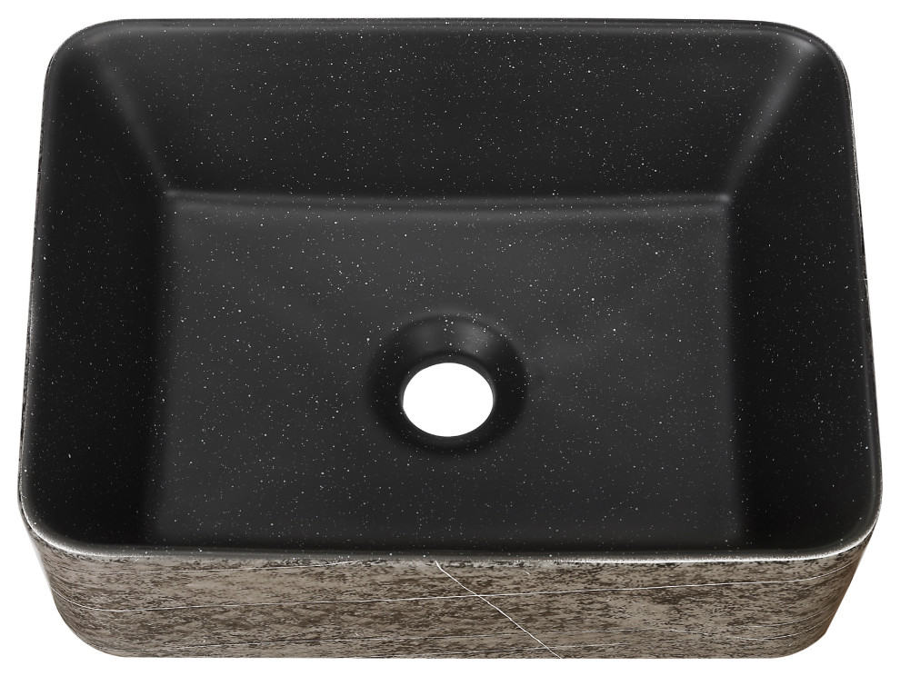 16" Rectangle Vessel Bathroom Sinks Contemporary Bathroom Sinks