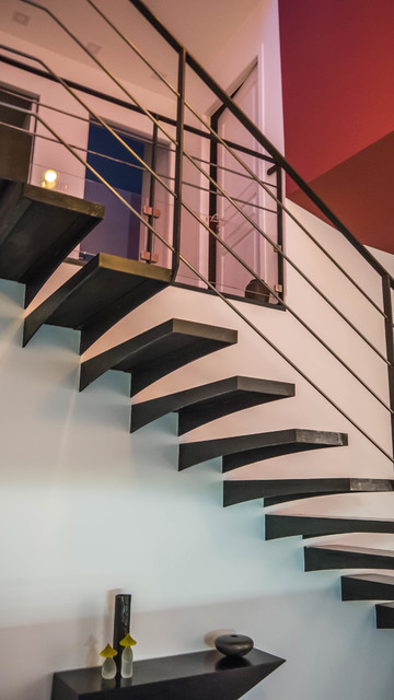 Perspective color&eacute;e contemporary-staircase