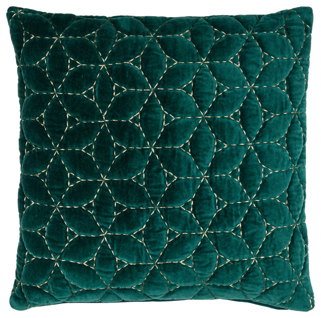 Trilorna Cushion Emerald Green Contemporary Decorative