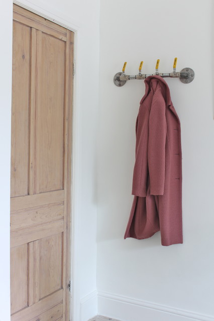 Industrial Steel Pipe Coat Rack/Hooks - Bespoke Industrial Domestic Fixtures and