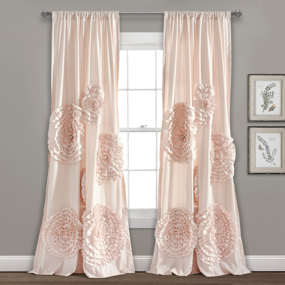 Serena Window Curtain Panel Blush Single 54X84, 84" x 54