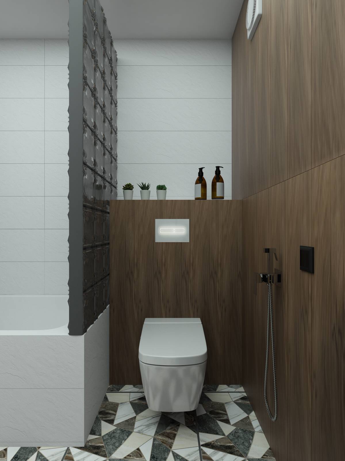 Санузел из проекта 3-х комн квартиры