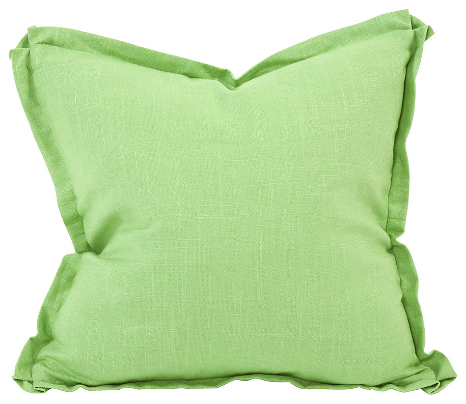 Howard Elliott Davida Kay Linen Slub Grass 20" x 20" Pillow, Down Insert