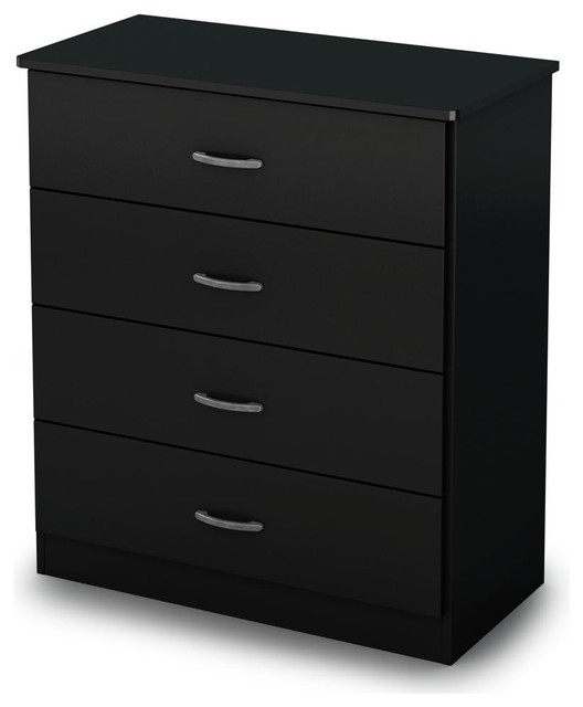 4-Drawer Chest in Black - Contemporary - Chests of Drawers