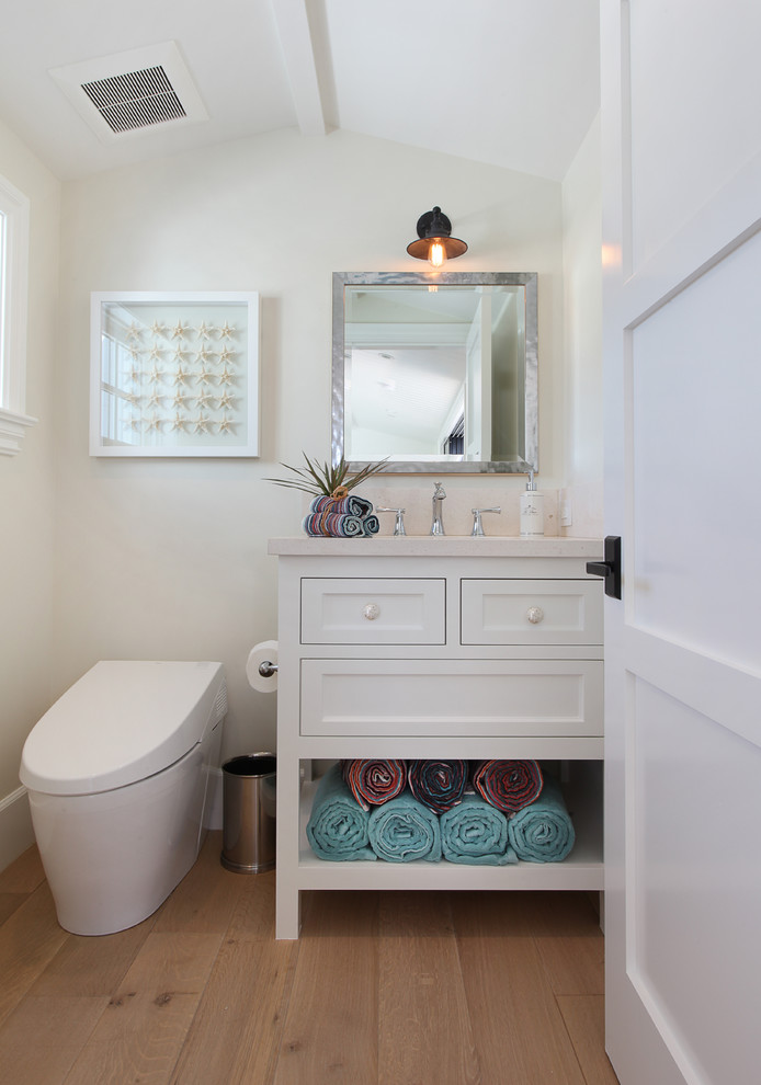 This is an example of a powder room in Orange County.