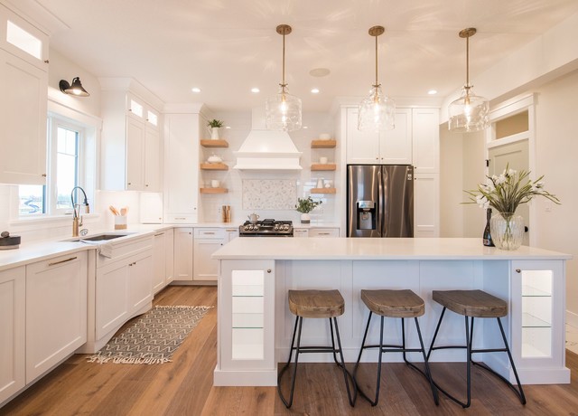 The Maddison Show Home Transitional Kitchen Calgary By Hrd Homes Home Reflections Design