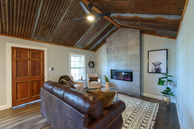 Cozy Cabins Minneola Tx Rustic Living Room Dallas By