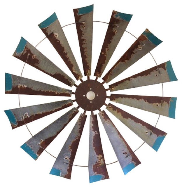 Large 47 Inch Windmill Wall DecorFarmhouse WindmillMetalWall Decor