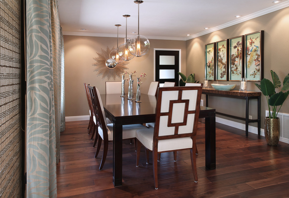 Inspiration for a contemporary dining room in Orange County.