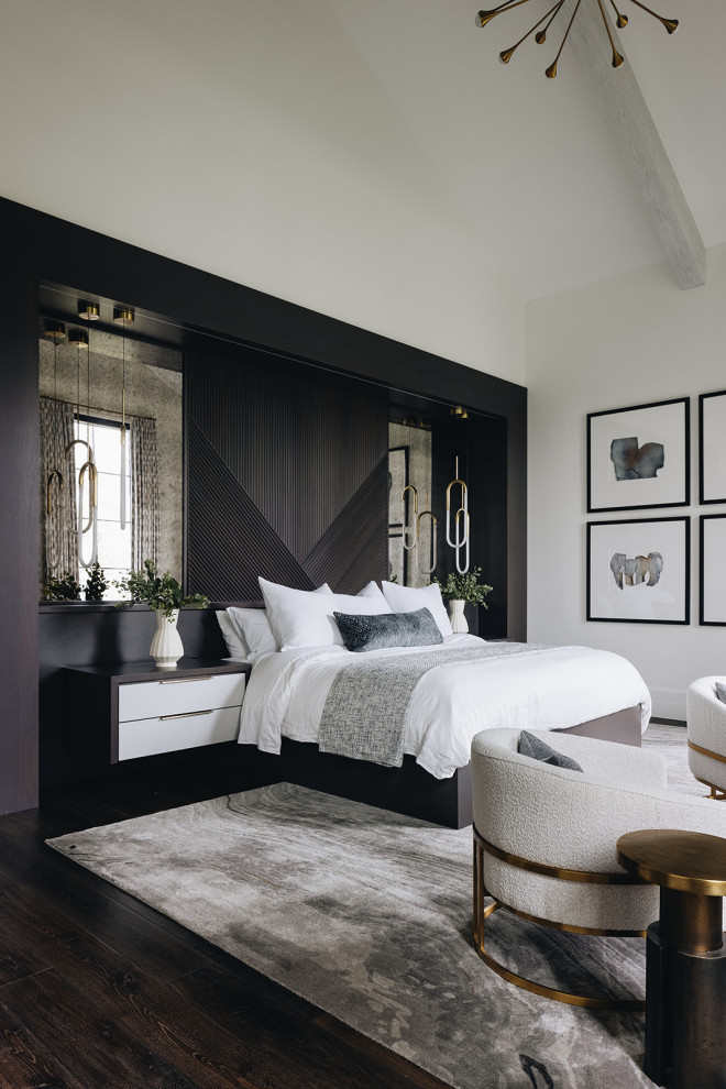 Trendy bedroom photo in Chicago