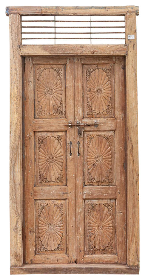 Tall Antique Indo-Portuguese Entrance Door