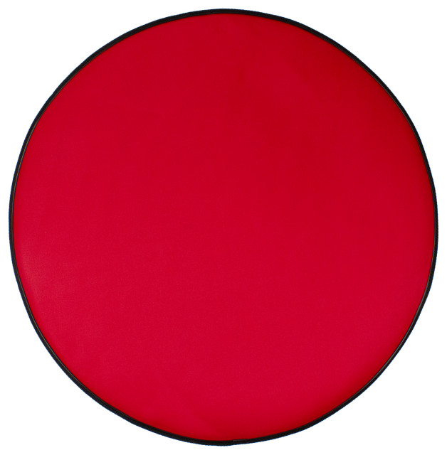 33" Red and Black Medium Premium Christmas Tree Mat Christmas Tree