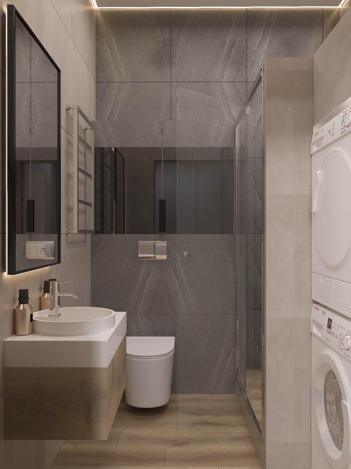 Двухкомнатная квартира в современном стиле с преобладанием древесных акцентов