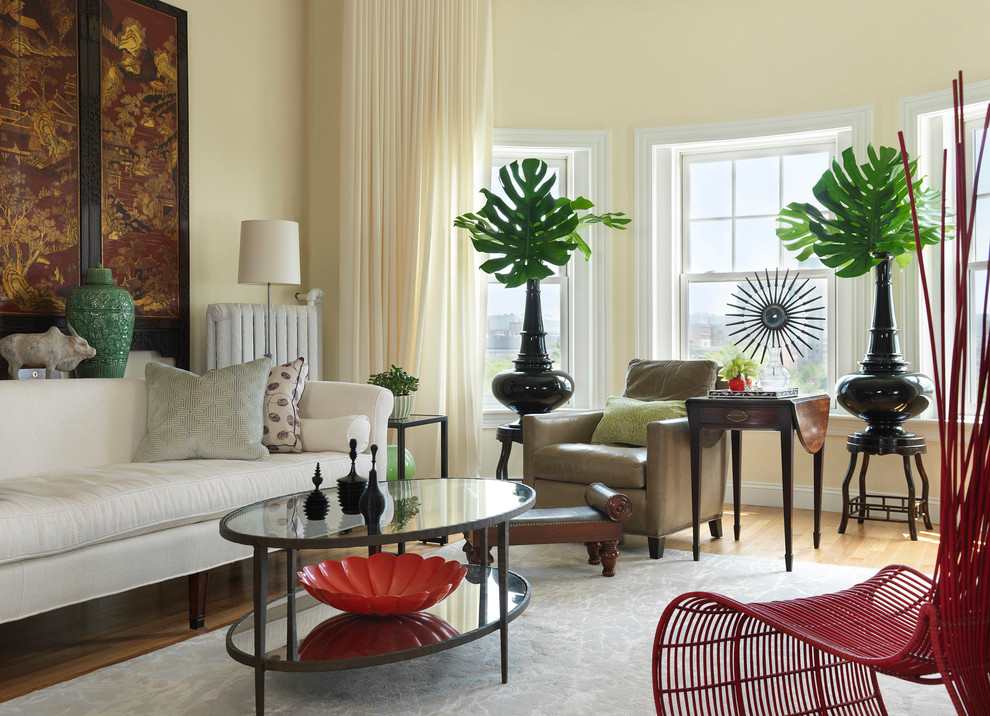 Inspiration for a transitional dining room remodel in Boston