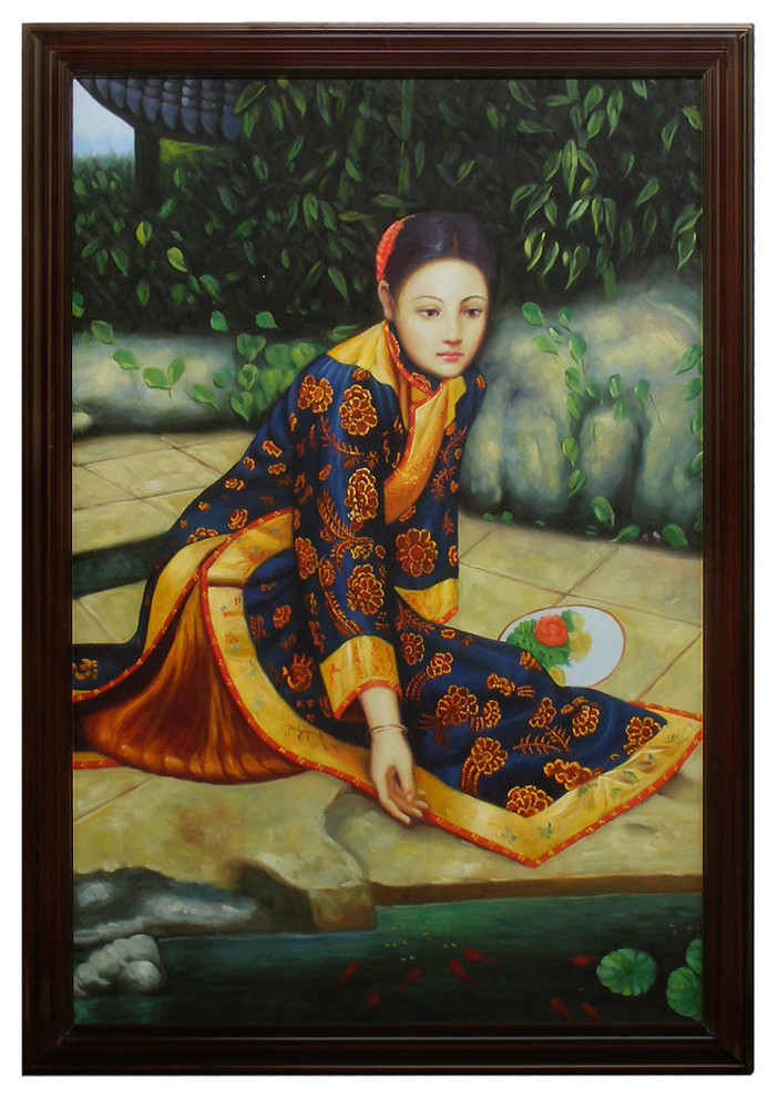 Exotic Chinese Beauty Oil Painting