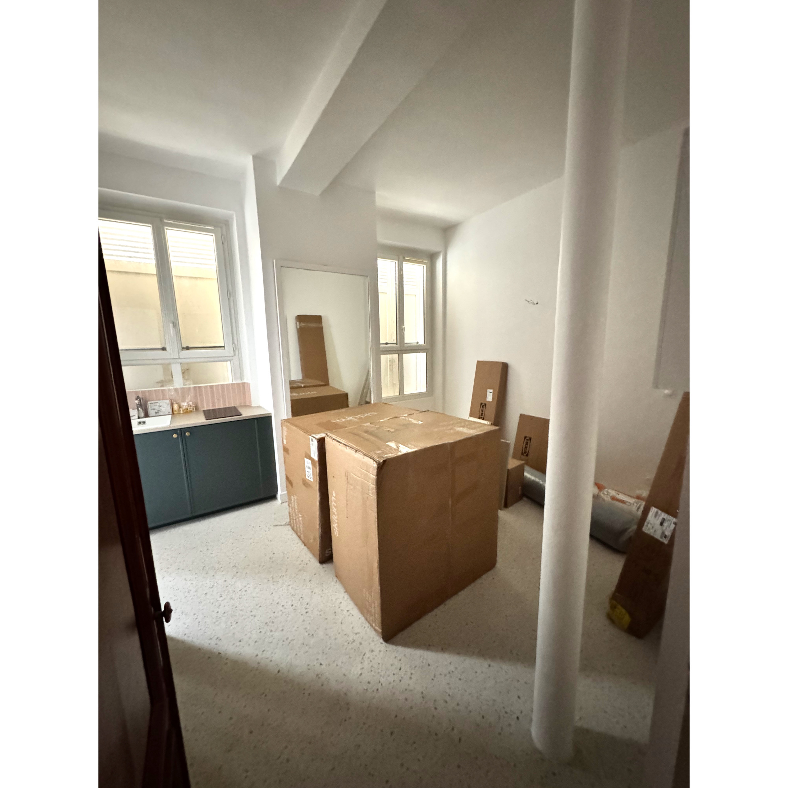 Projet Louis Blanc, rénovation d'un studio de 15m2
