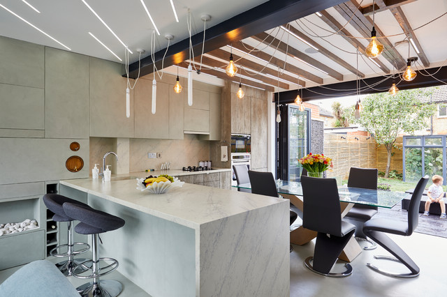 Open Plan Kitchen with Breakfast Bar modern-kitchen
