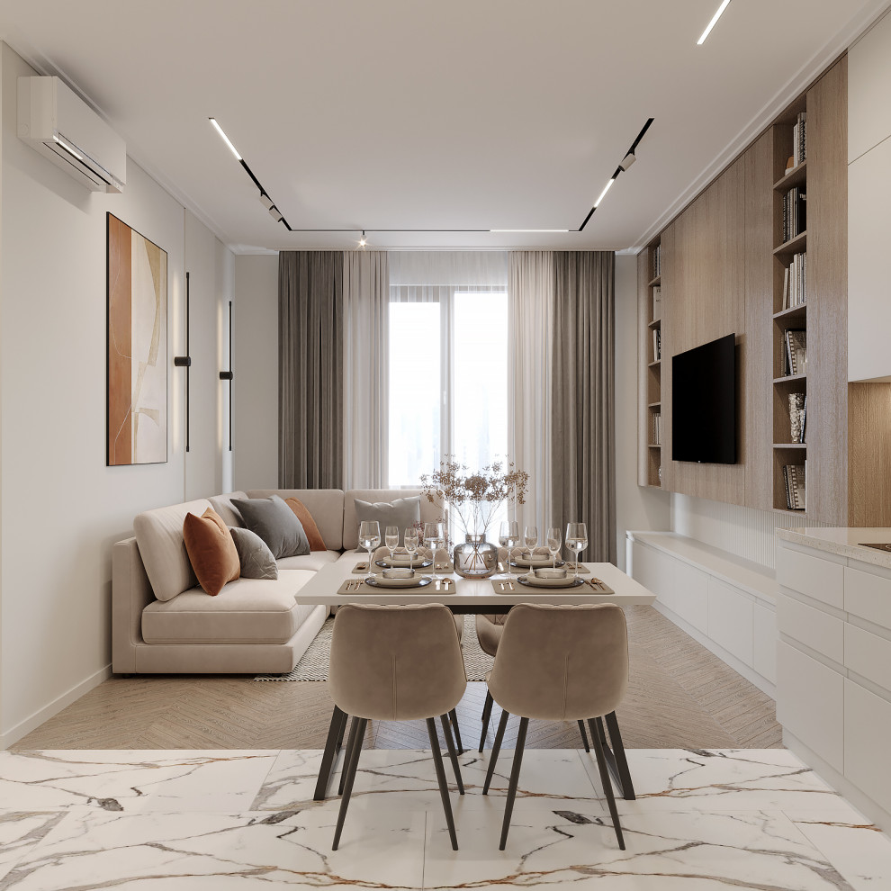 ЖК ФИЛИ-СИТИ. Кухня-гостиная.