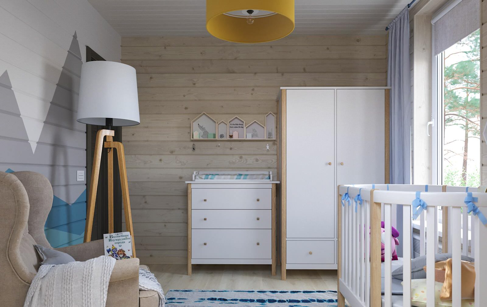 Мансардный этаж в сканди стиле