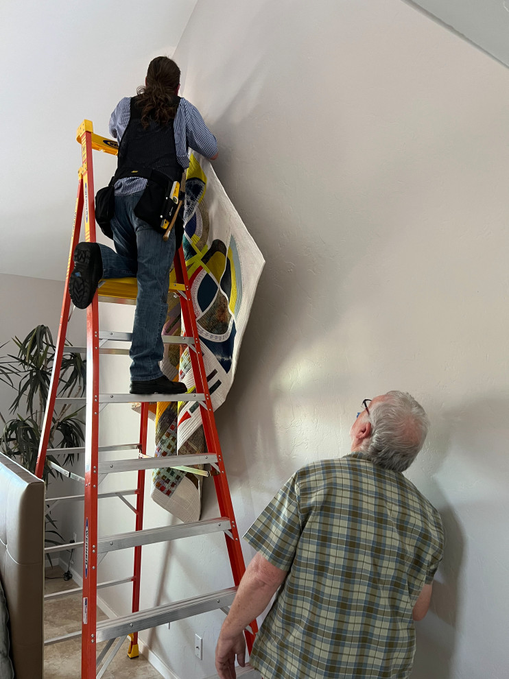 Hanging an art quilt