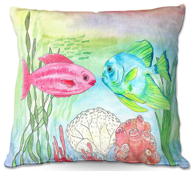 Buck And Wanda Throw Pillow Beach Style Decorative Pillows