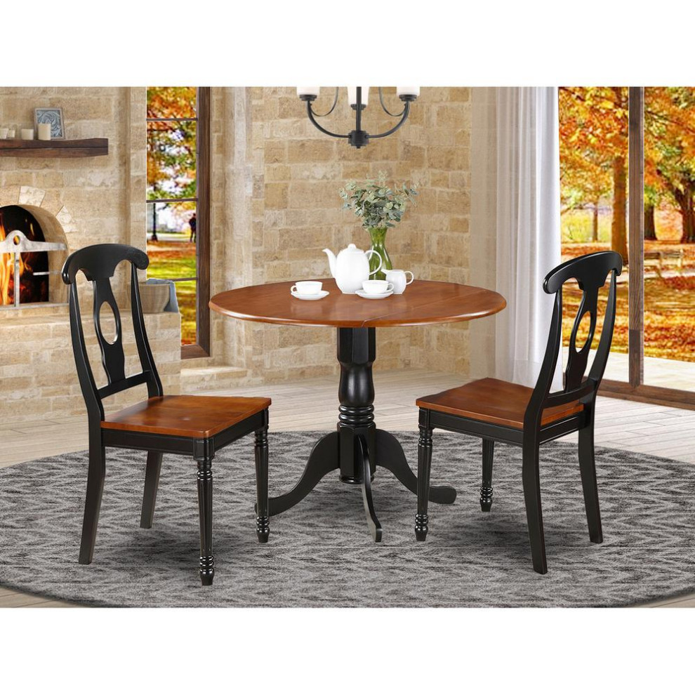 3Piece Small Kitchen Table Set, Table and 2 Dining Chairs